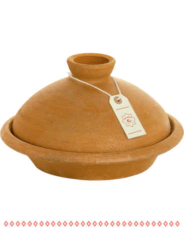 Natur Tajine T4 unbehandelt mit Kochfibel